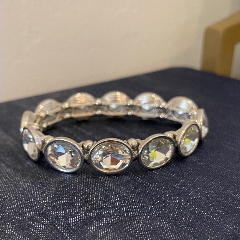 Elegant Silver Crystal Bracelet